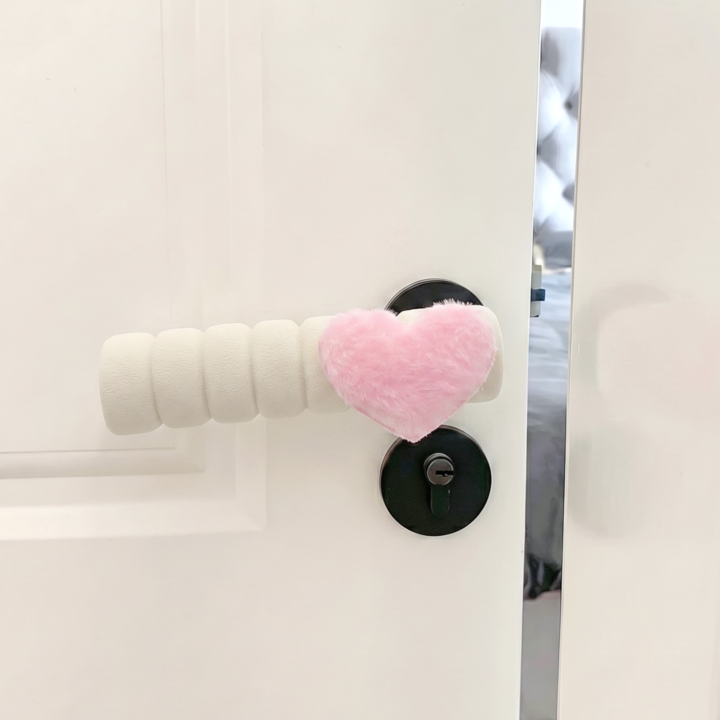 TEMU 2pcs Door Handle Cover - Anti-collision & Anti-slip Protective Sleeve, Universal Fit For Bedroom & Home Use