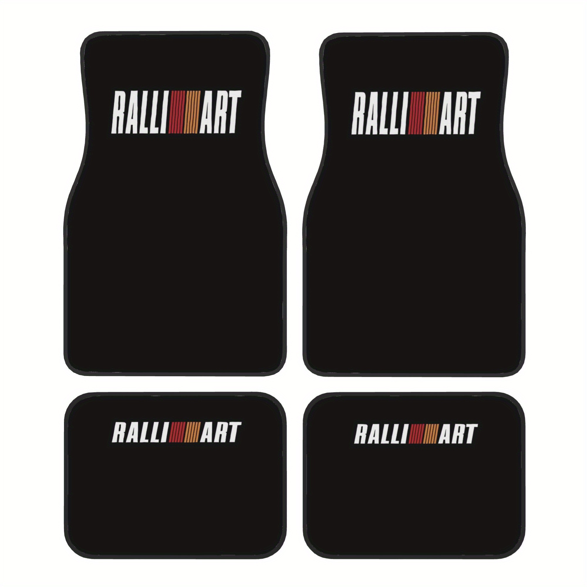 TEMU 4pcs Automotive Car Floor Mats, Durable Polyester Fiber, Fit For Cars, Ideal Gift, Vehicle Interior Mats, Design, Durable Mats, Car Mats