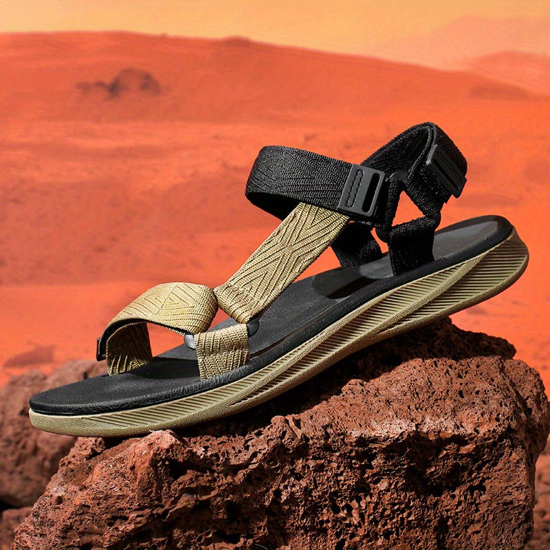 mens slip on sandals with arch support comfortable fabric upper
