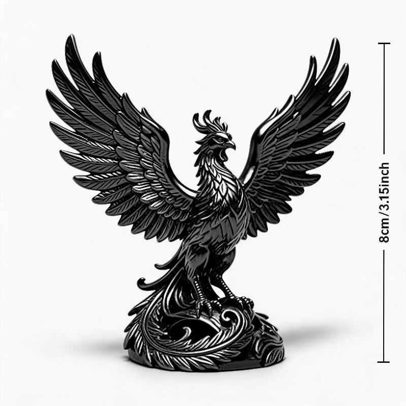 TEMU 1 Pack Dark Phoenix 3d Printed Model Character Figurine Doll, Paintable, Chinese Myth Dark Style Desktop Ornament, Collectible Statue, Statue