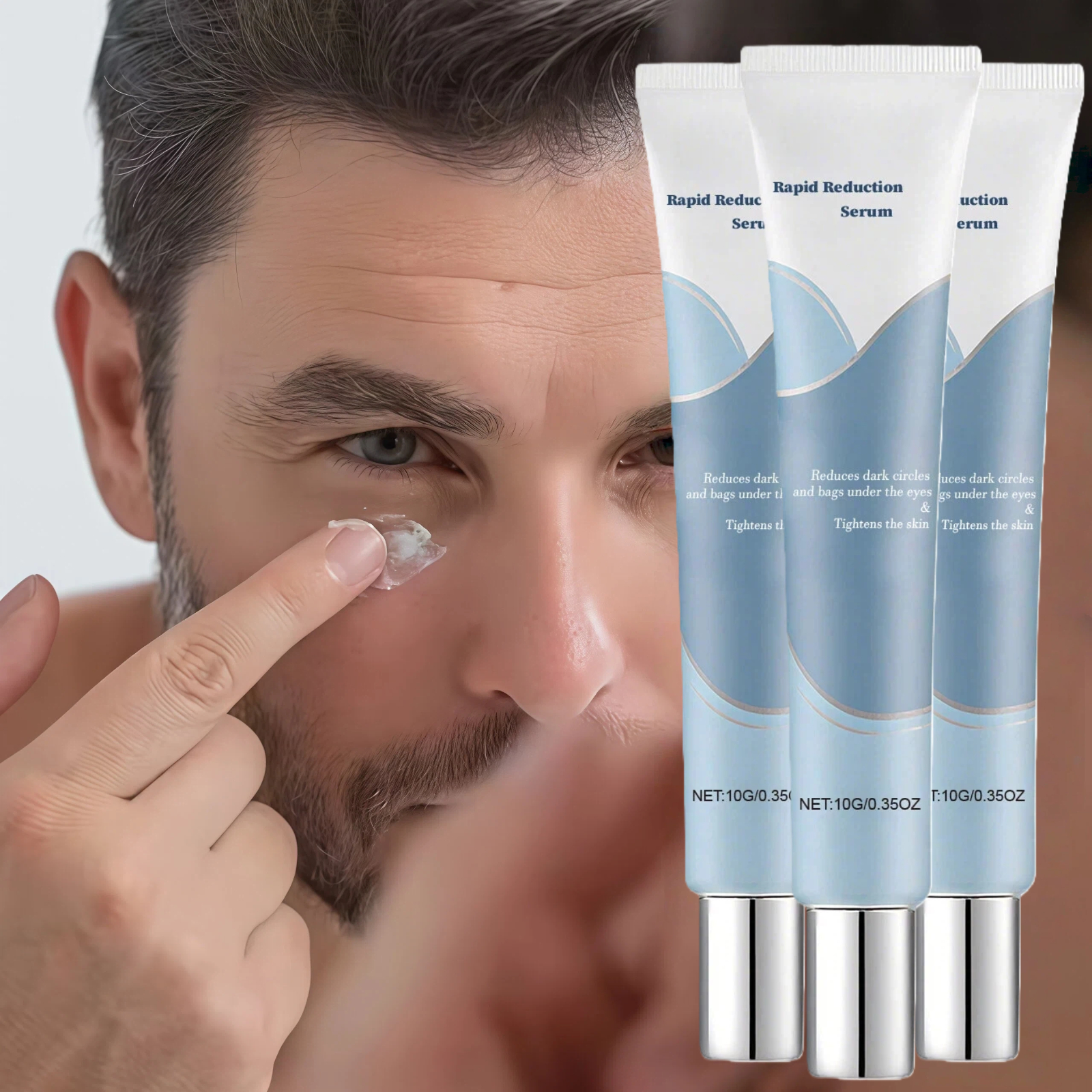 TEMU 3-pack Of Fast-acting Eye Cream & Firming Eye Gel - Instantly And Dark Circles, Moisturizing And Lifting Gel, Suitable For All Light Beige , Specifically For Area.