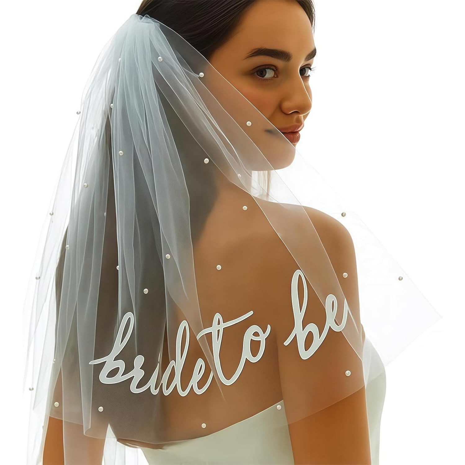 1pc Bridal Veil, Bachelorette Party Accessory, Hen Party Veil, Bridal Shower Decoration, Bachelorette Night Engagement Gift