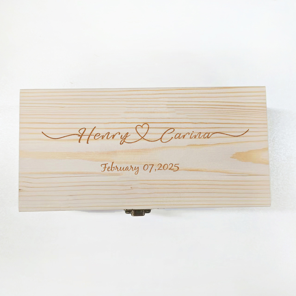 TEMU Custom Storage Box | Personalized Wooden Gift Box For Christmas, Birthdays, New Year, Back-to-school, Thanksgiving, , Souvenirs, Keepsakes For
