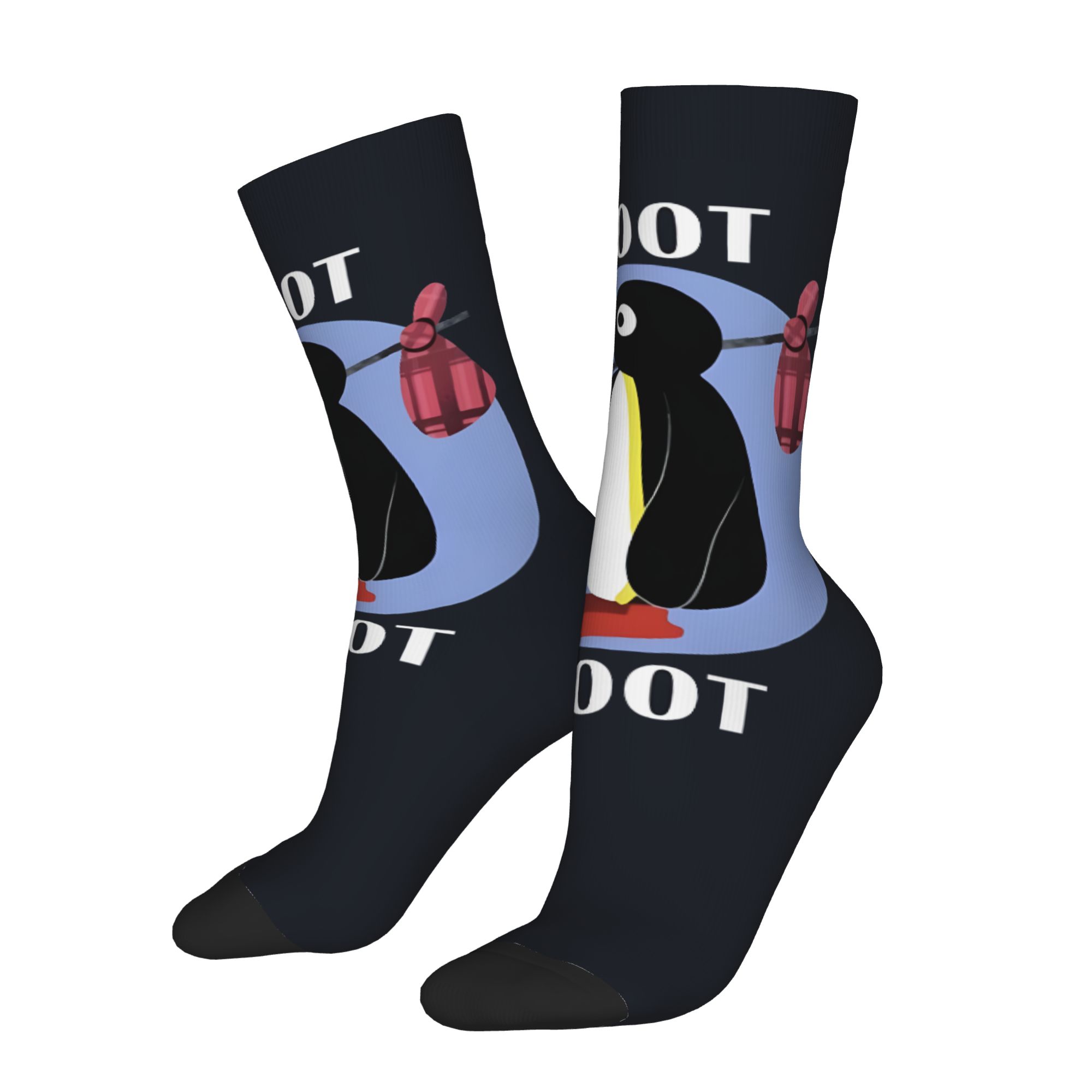 TEMU 1 Pair Hip Hop Retro Universal Crazy Men's Compression Socks Unisex Harajuku Pattern Printed Funny Novelty Sock Gift