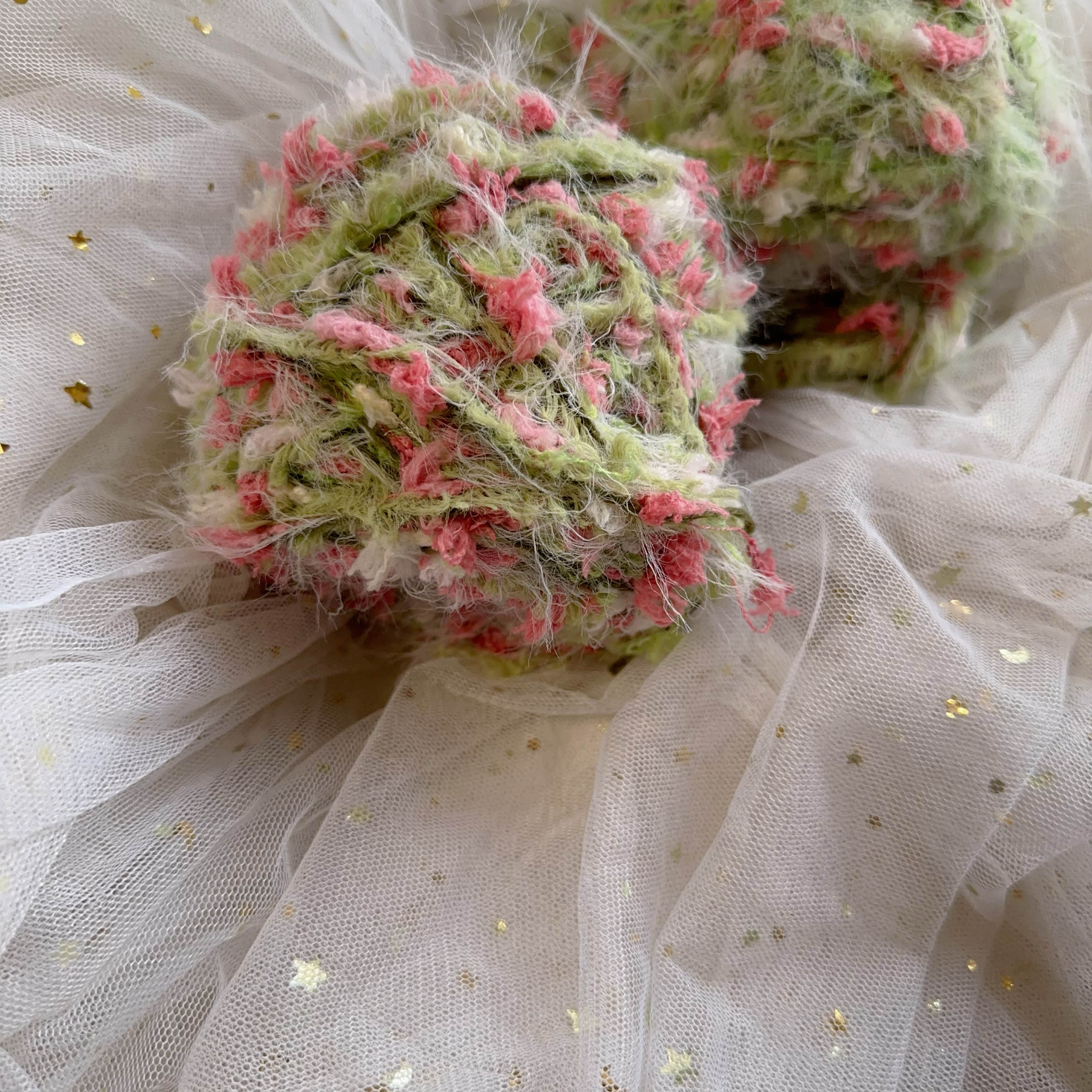 TEMU 1 Ball Diy Special Hand-mixed Yarn Knitting Ball, Green Tie-dye Flower, Pastoral Style, 50g