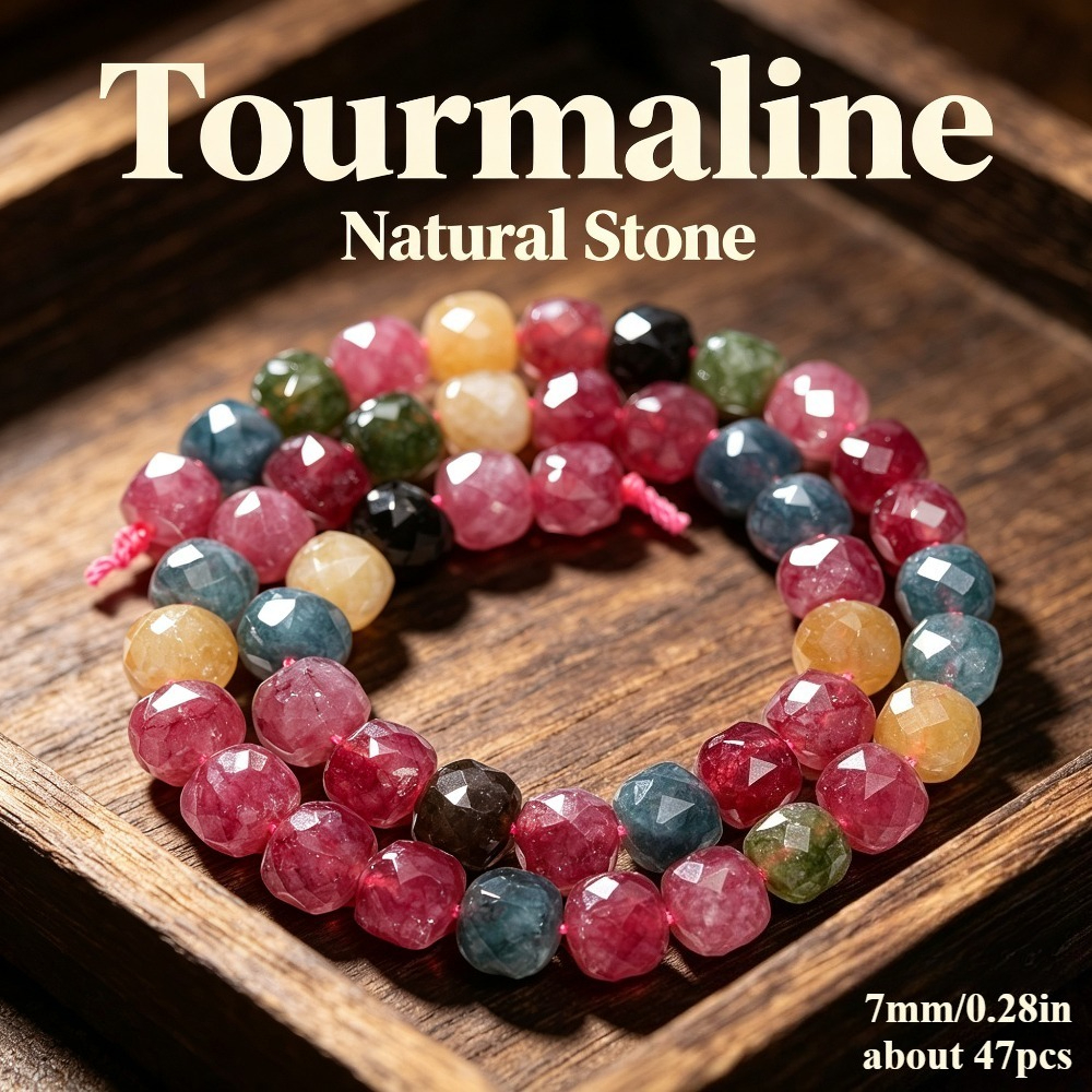 AAA Natural Stone Faceted Cube Spacer Beads for DIY Jewellery