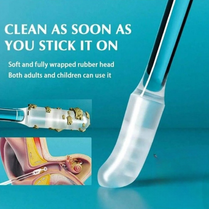 24pcs Count Disposable Ear Sticks - Gentle On Sensitive Ears, Non-Irritating Reusable Earwax Cleaners, Safe for All Ear Types, No Batteries Needed, Transparent Design for Easy Visibility, Ear Care Accessories, Userfriendly Product, Batteryfree