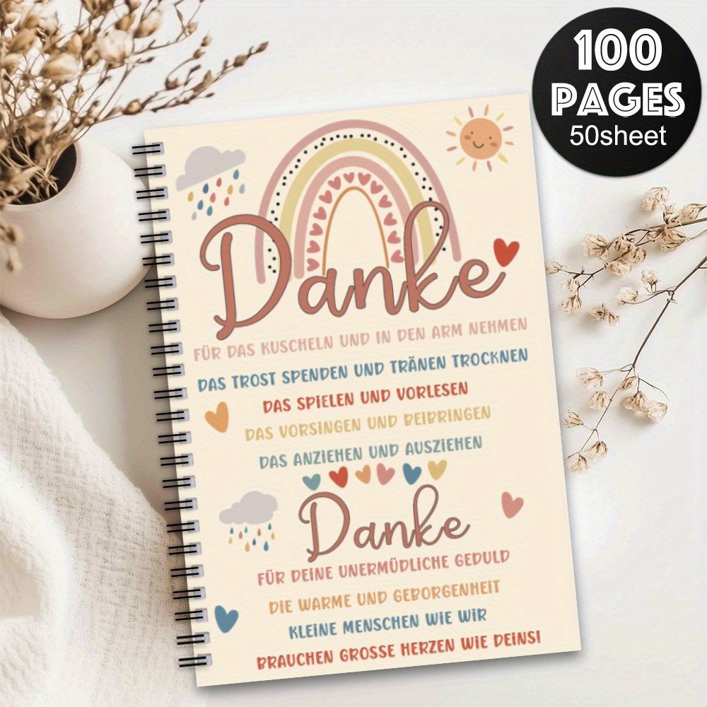E-shop 1 Stück Lustiges Deutsch "Danke Lehrer" Spiralnotizbuch Reisetagebuch, Danke fürs lassen, Lehrer-Studienplaner, Schulzitate, Geschenk zum