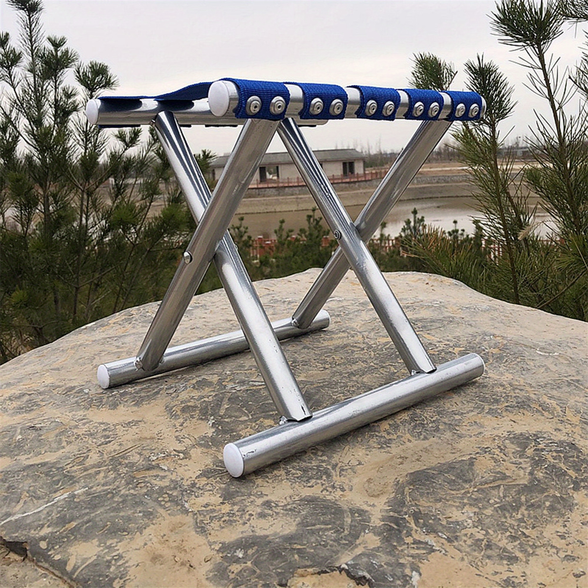 small folding stool outdoor metal camping heavy duty chair   stool for hiking gardening travel Product details 9