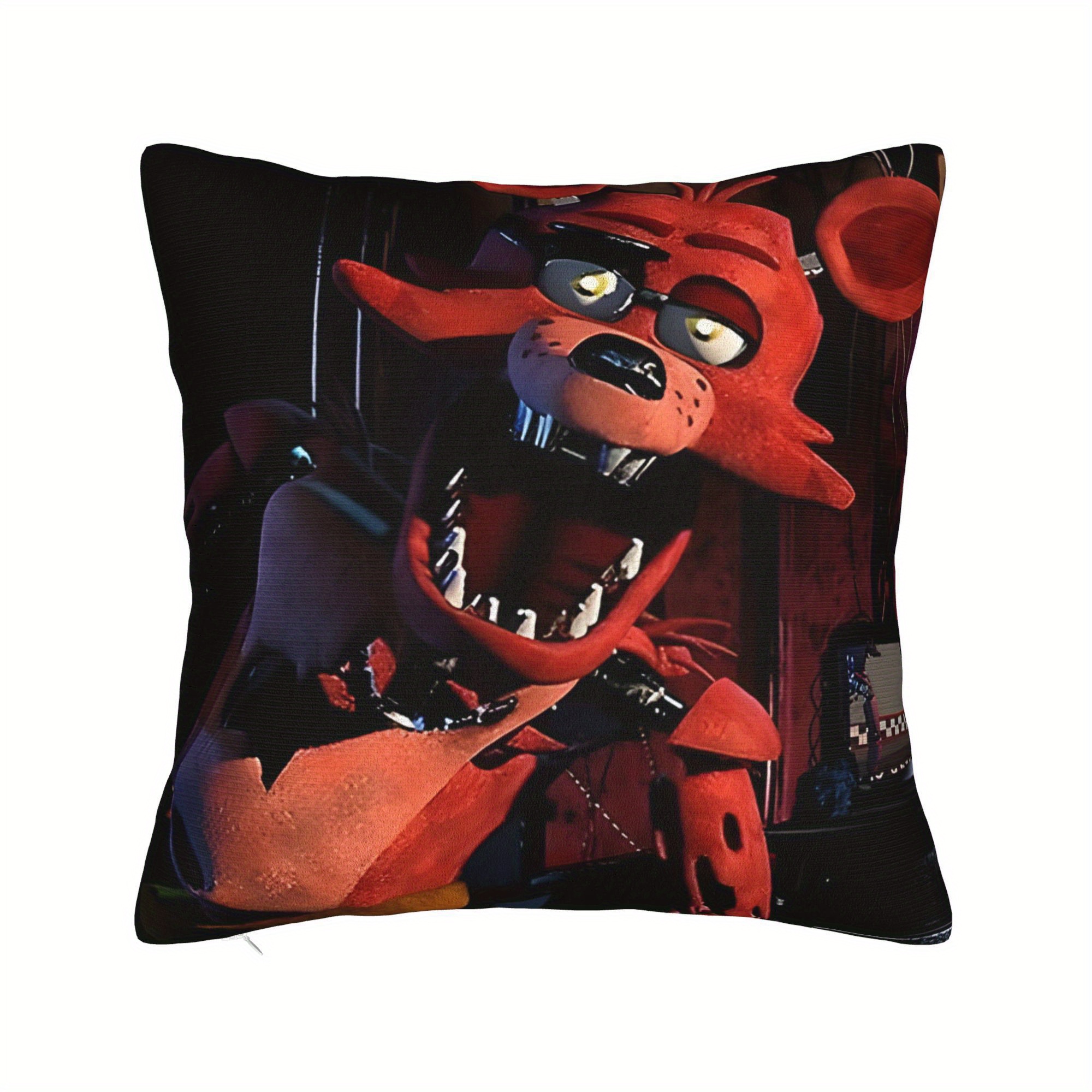 1pc fox sofa cushion cover soft zipper closure decorative pillowcase suitable for   room types modern fox print design with zipper closure hand washable cover only no filling fits traditional modern decor for 18x18 inch pillows