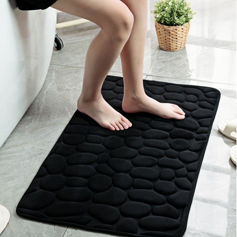 soft indoor absorbent mats with non-slip backing, machine washable shower room carpets, bathroom mats, shower room rugs, bathroom accessories, and   wipes. details 5