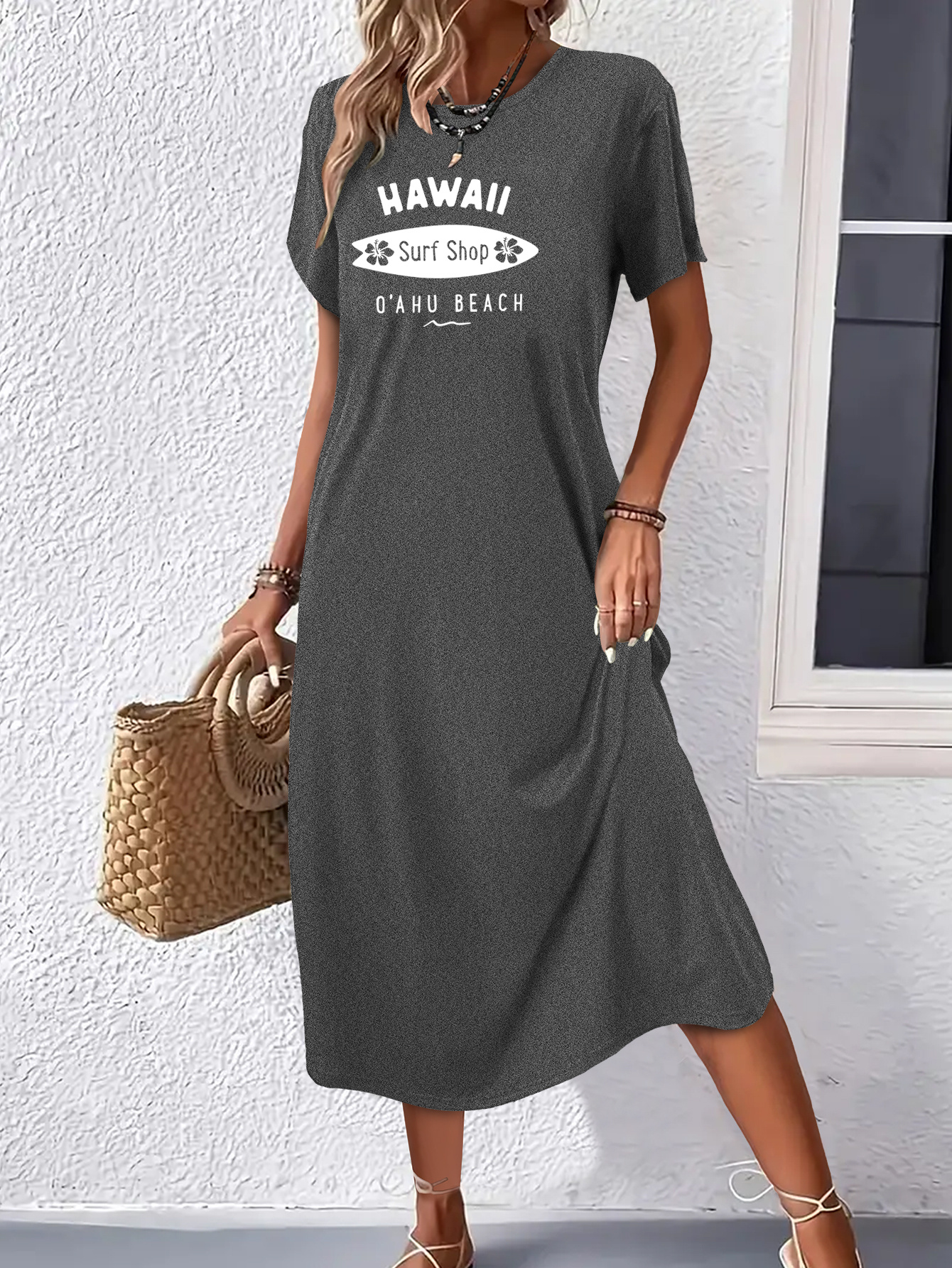 loosely fit dress in hawaii Women's One Shoulder Hawaiian Dress main image 1