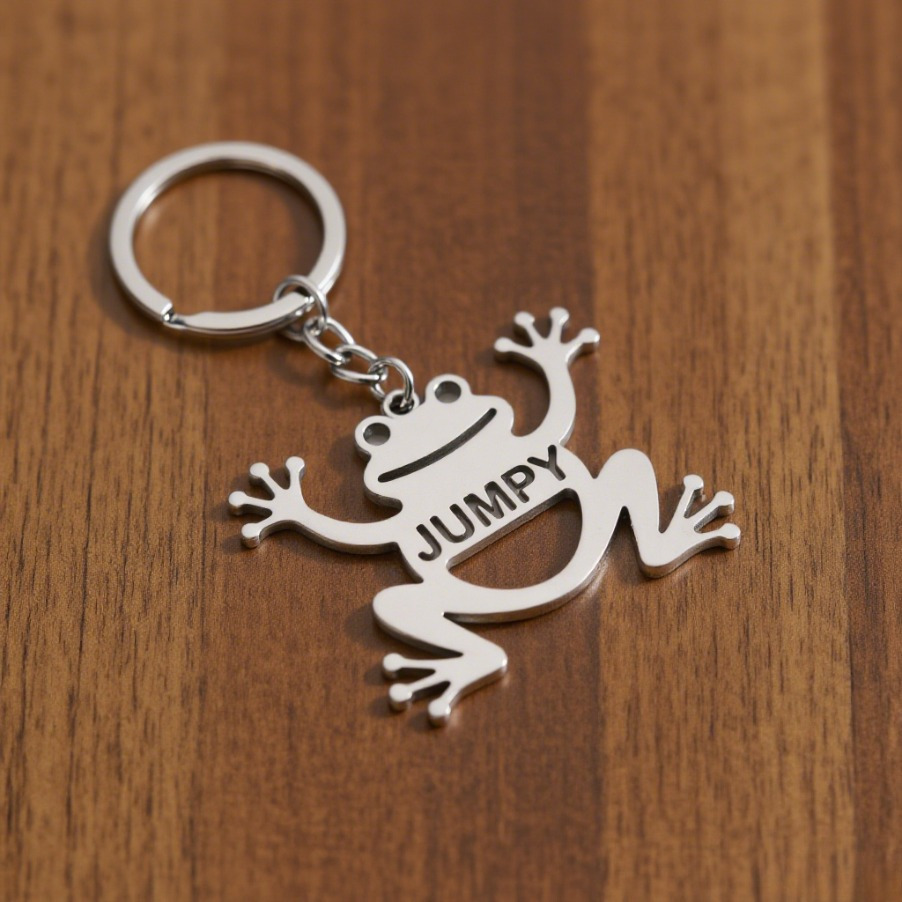 TEMU Customized Personalized Frog-shaped Keychain With A , Suitable For Everyday Wear And Gifting, , Bag Charm, Elegant And Stylish, , Holiday Gifts,