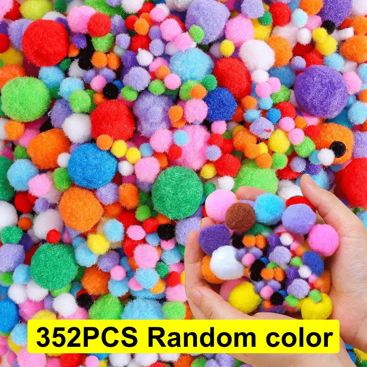 Image of 152/252/352pcs Random Plush Balls In Inches And Colors Are Suitable For Handicrafts Soft Fluffy Plush Balls And Are Suitable For Art Handicraft Projects And Home Christmas Decorations Zsy