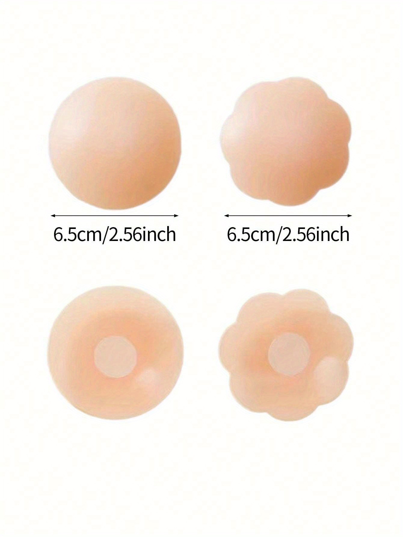 2/6/10pcs Reusable Silicone Nipple Covers - Women'S Bra Stickers, Breast Petals - Strapless Lift Up Bra Tape Pads, Chest Pasties