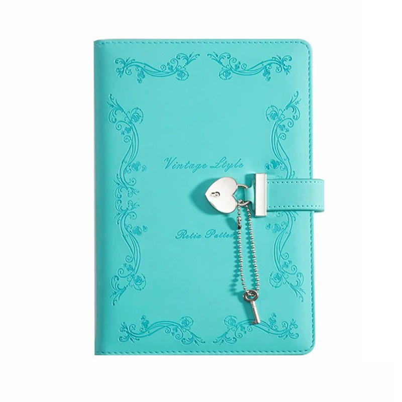 Image of Valentine 1pc Locking Diary With Lock And Key - Romantic Journal, 360-page Lockable Notebook With Golden Binding, Cover, B6 Size Suitable For