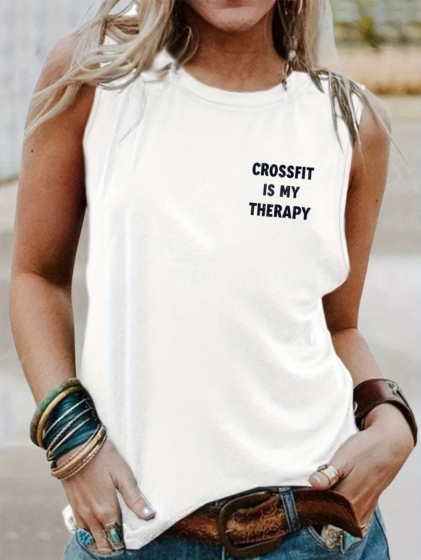 womens crossfit motivation sleeveless tank top crossfit Temu