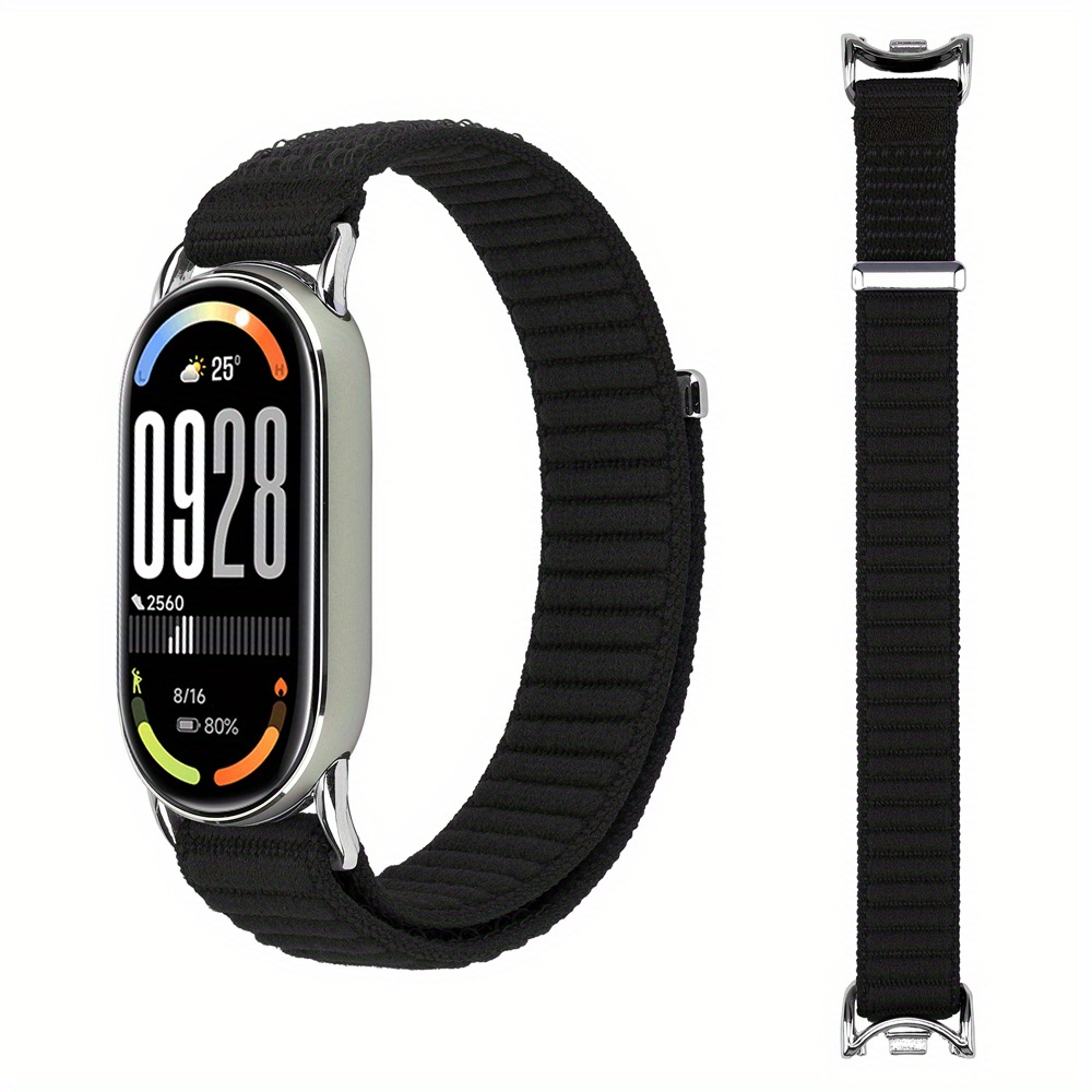 سوار رياضي من النايلون متوافق مع ساعة Xiaomi Smart Band 10/9/8 للنساء والرجال، سوار يد ناعم قابل للتعديل ومسامي لحزام…: retailer-supplied image