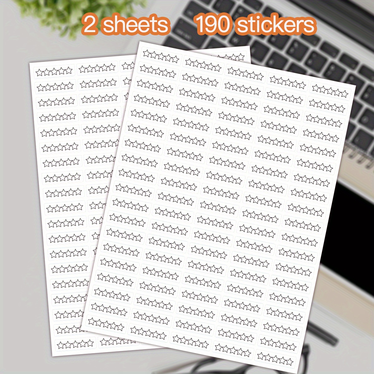 TEMU 2 Sheets/190 Stickers - Blank Star Rating Stickers Suitable For Books And Movies - Party Decorations And Supplie
