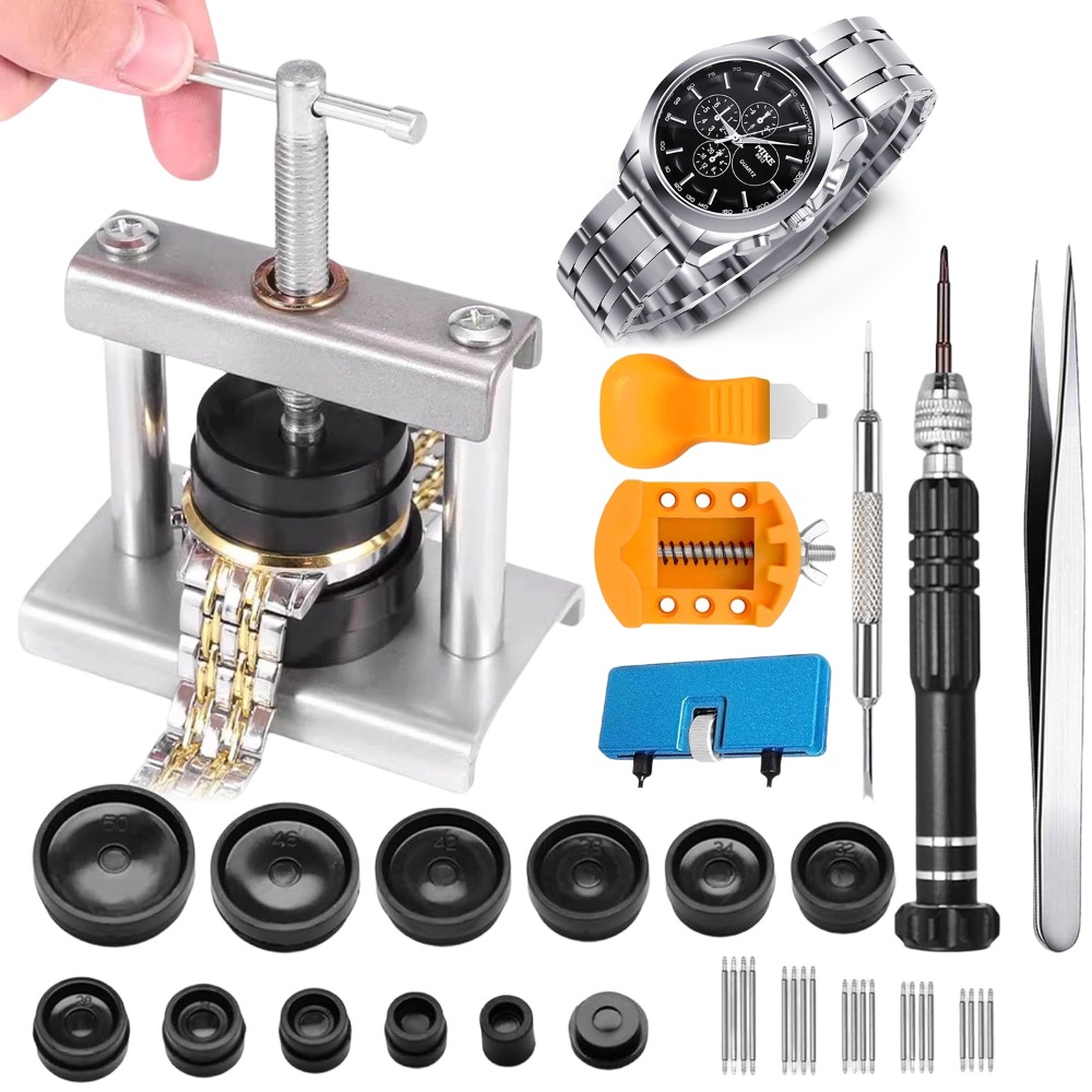 Image of Entry-level Watch Repair Tool Kit: Home Set With Non-damaging Design - Easily Repair Watches At Home [includes Complete Storage Case]