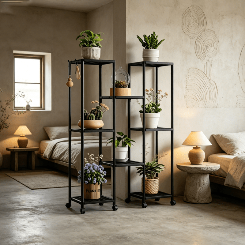 TEMU Embossed And Recessed Design Shelf, -style Display Rack, Movable, Suitable For Vase Placement, Miscellaneous Storage, Etc., Enhances Aesthetics,