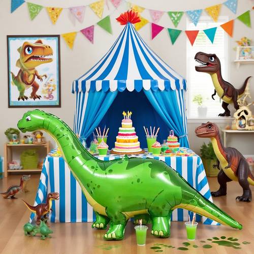 1pc 47 2 inch large film balloon suitable for birthday party decoration theme party decoration jungle party layout dinosaur theme scene layout cartoon dress up no electricity required