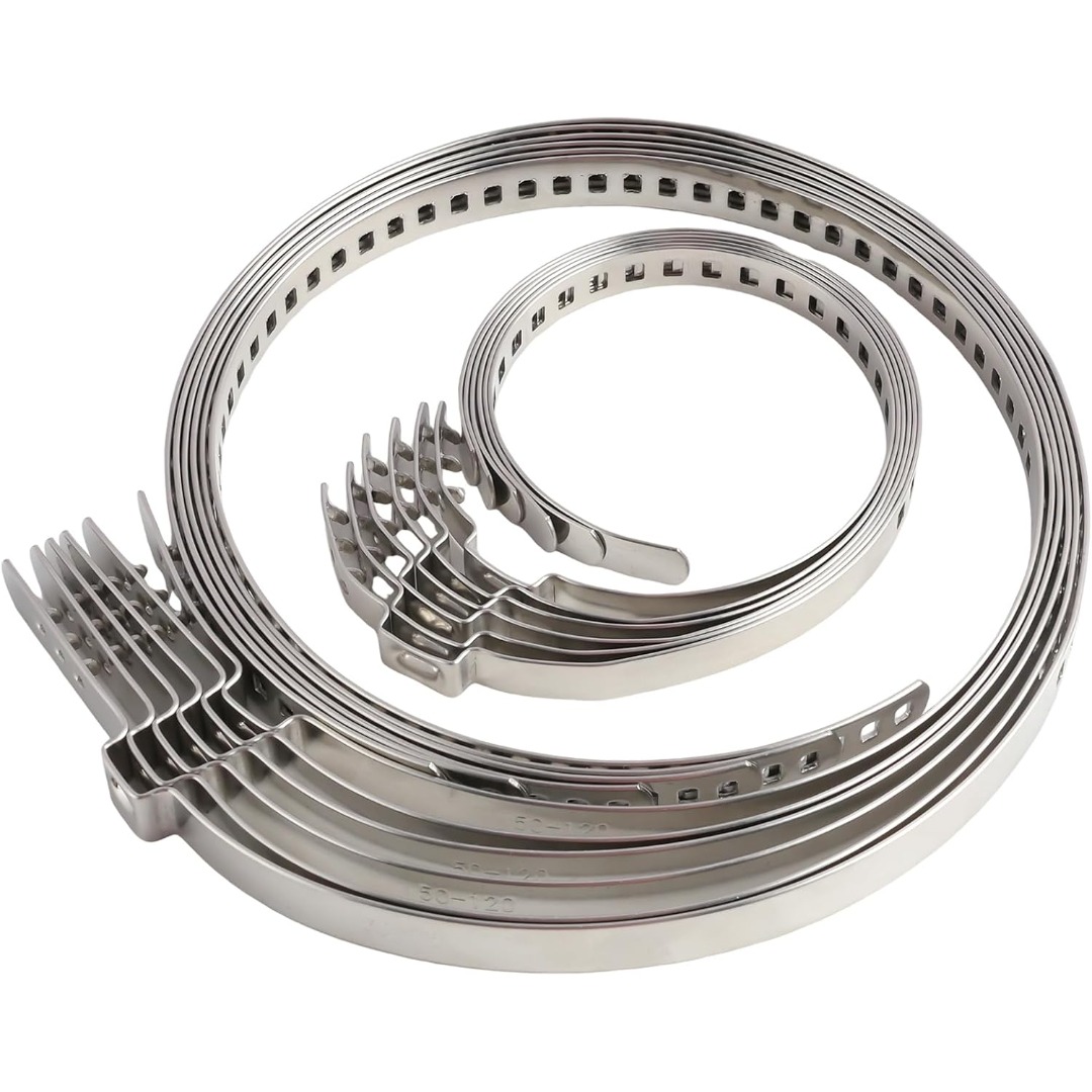 TEMU 12pcs Cv Joint Dust Cover Clamps, Suitable For 25-50mm And 50-120mm Driveshafts, Hose Clamps, Stainless Steel Cv Joint Dust Cover Clamps,