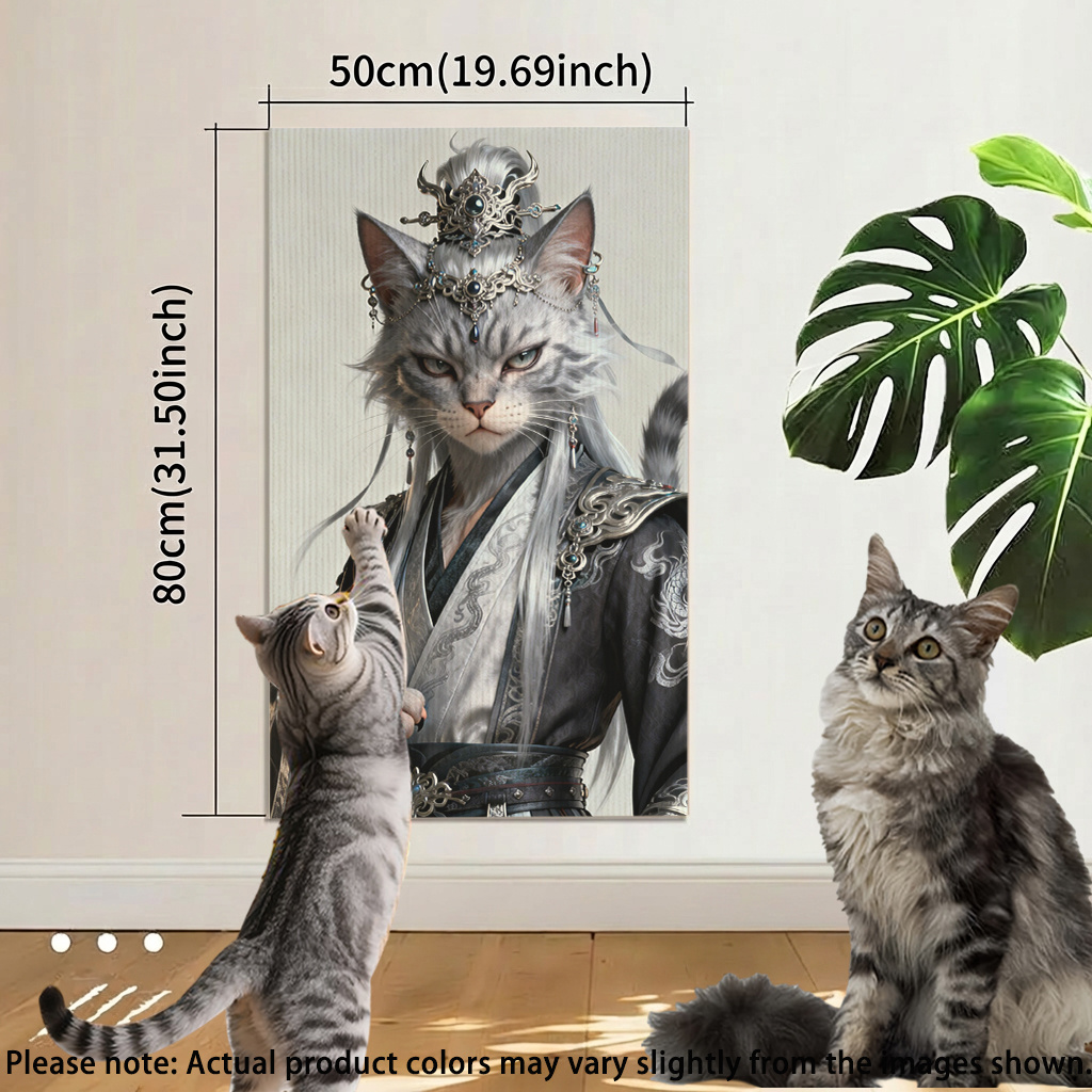 TEMU Indoor Cat Scratching Board And Climbing Pad, Self Adhesive Cat Scratch Mat For Wall Sofa Installation, Durable Cat Activity Toy For Claw