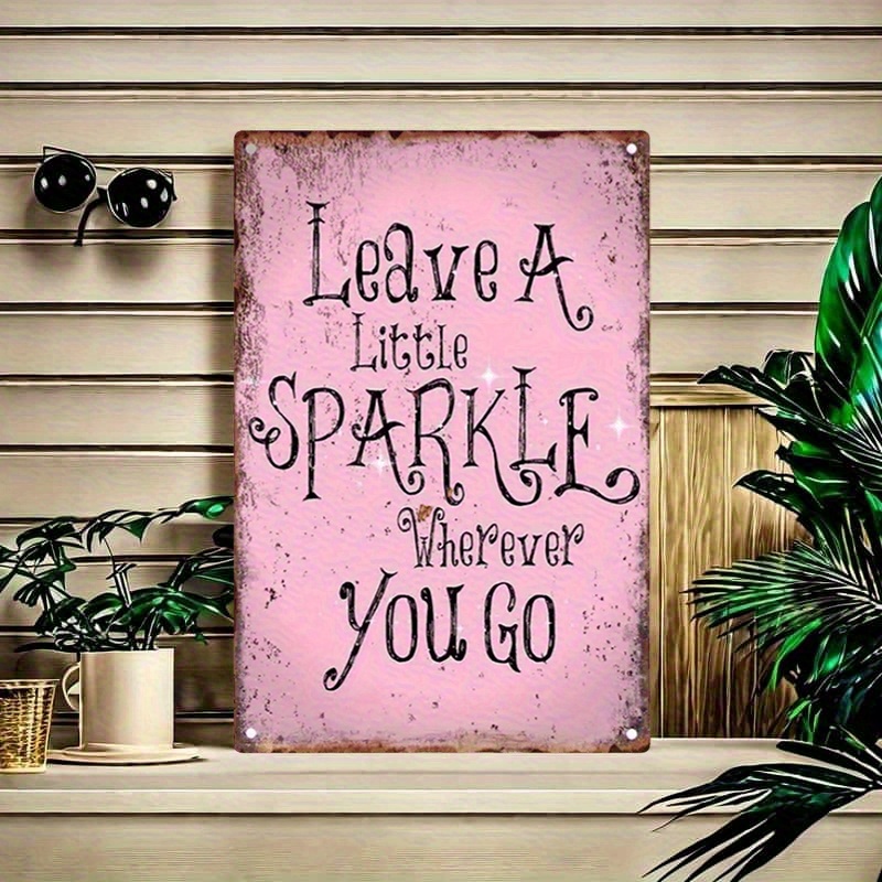 TEMU 2d Flat, 1pc Pink "leave A " Wooden Wall Decor - Vintage Inspirational Quote Hanging Sign, Suitable For Room, Kitchen, Cafe Decoration, 2d Flat