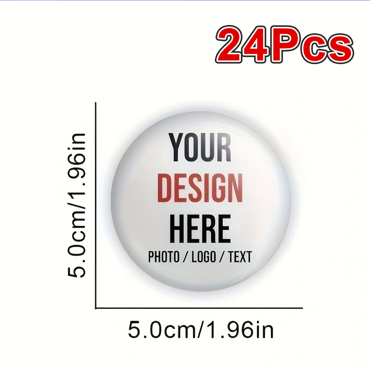 TEMU 24pcs Button Pins, Diy Customizable Badge Pins For Photo Logo Text Making, Reusable Pin Back Buttons For Backpack Jacket, Back To School Student