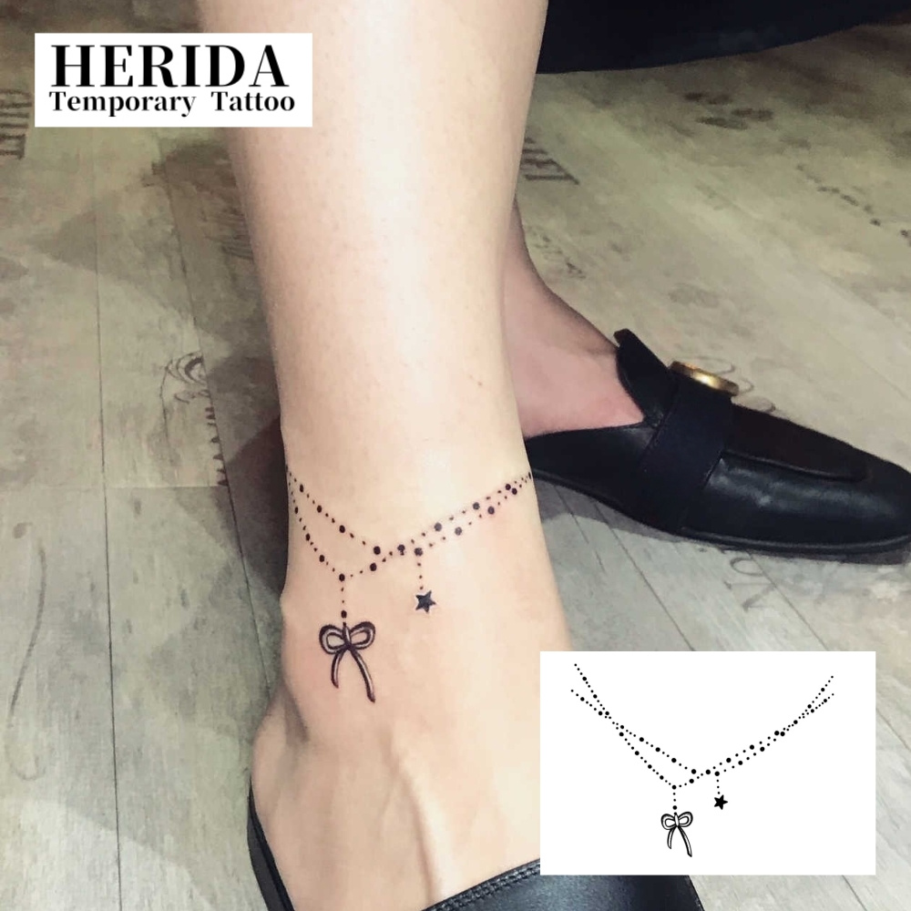 chain temporary tattoo stickers ankle wrist long Temu Oman