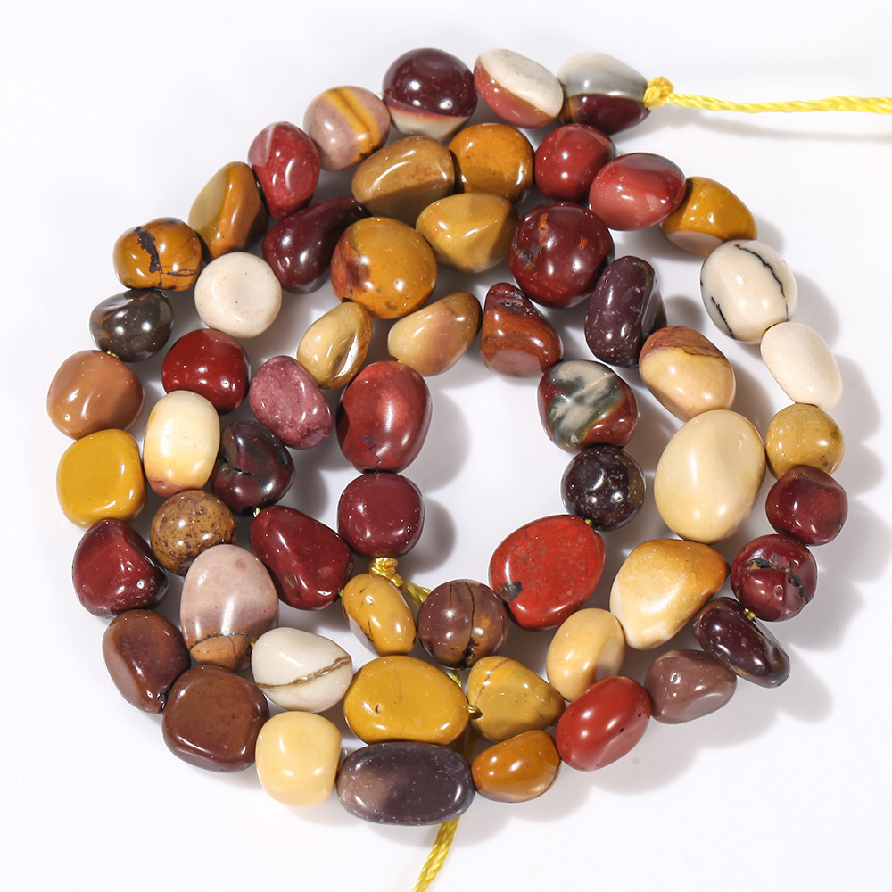 TEMU Perline di giaspere di tumbled in tonalit� naturali terroso da 5-8 mm, perline di pietre preziose lucidate per di gioielli boh矇mien e terroso,