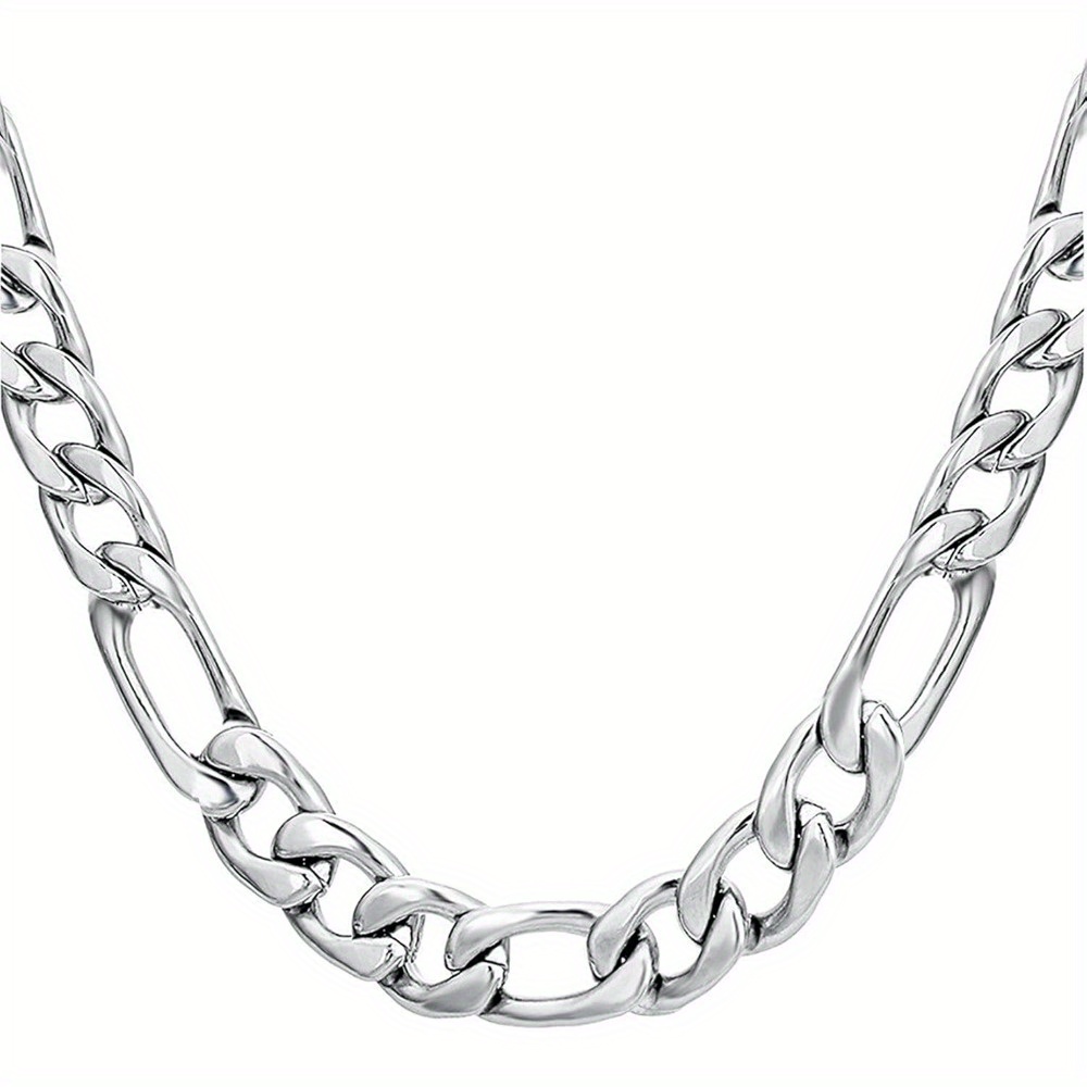 Image of 1pc Jewelry Featuring A Thick 316l 316l 316l 316l Stainless Steel Necklace, Designed In A Minimalist Punk Rock Style With A Chain Suitable For Men And Women