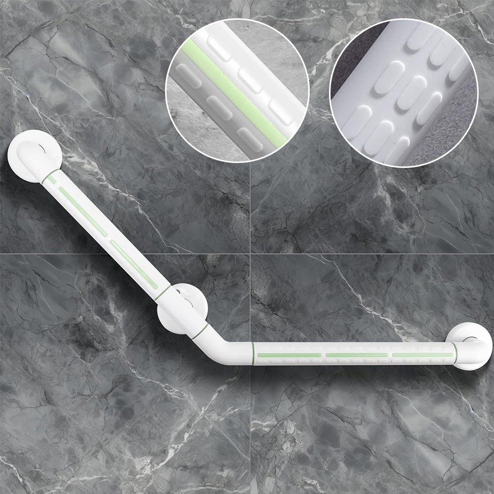 Bathtub Grab Bar, 135-degree Curved Wall-mounted Stainless Steel Bathtub For Toilet Support