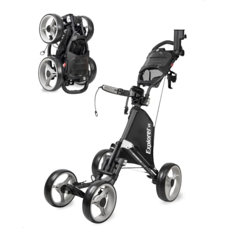 explorer v8 superlight 4 wheel golf push cart explorer  