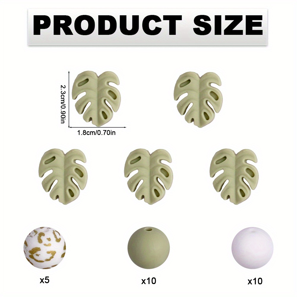 TEMU 30/64pcs Silicone Bead Set, Suitable For Making - Beads For Pens, Necklaces, And Keychains - Craft Gift Kit Beads, Spacer Beads For Jewelry Making