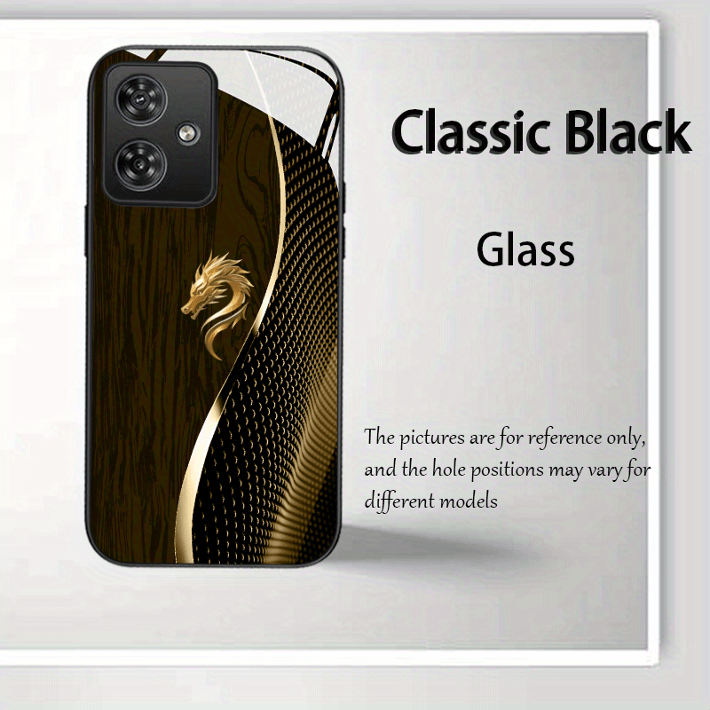 TEMU Phone Case - Stylish Business Pattern, Wear-resistant And High-definition Glass Phone Case Suitable For Moto Edge 20/g54/g84/g85 Series