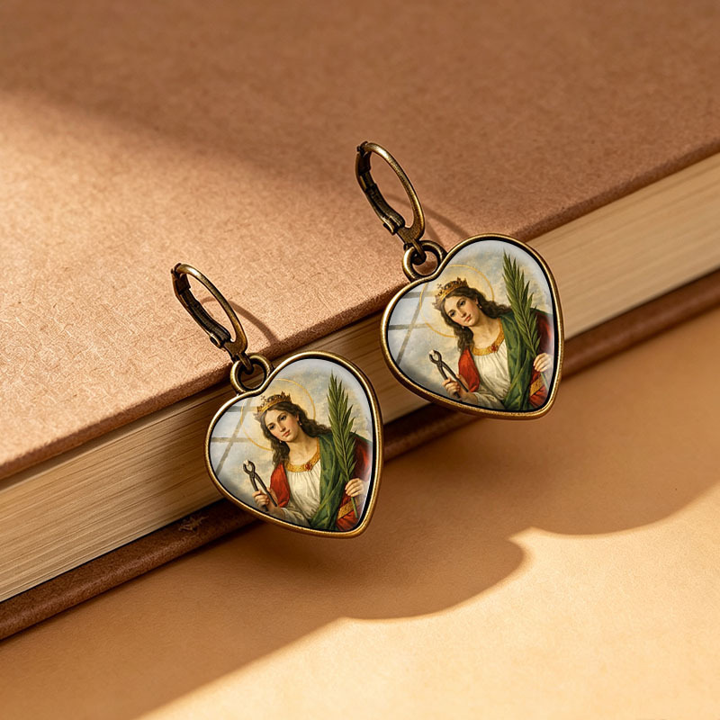 Saint Apollonia Leverback Dangle Earrings