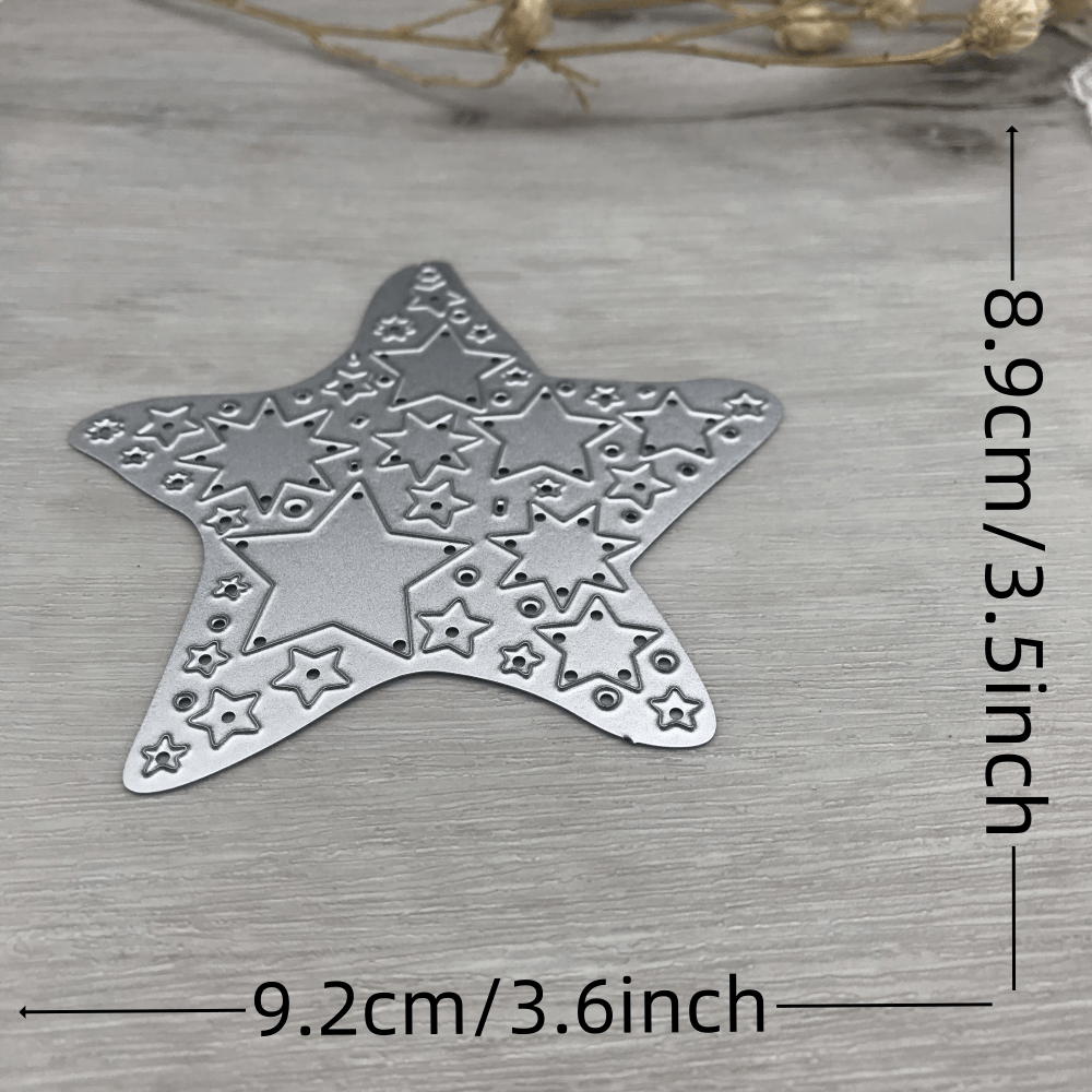 TEMU Scrapbooking Art 1pz Stella a Punte Nuovi Fustelle, Modelli Versatili per Embossing per Creazioni di Carta, , Album, Biglietti d' e Decorazioni