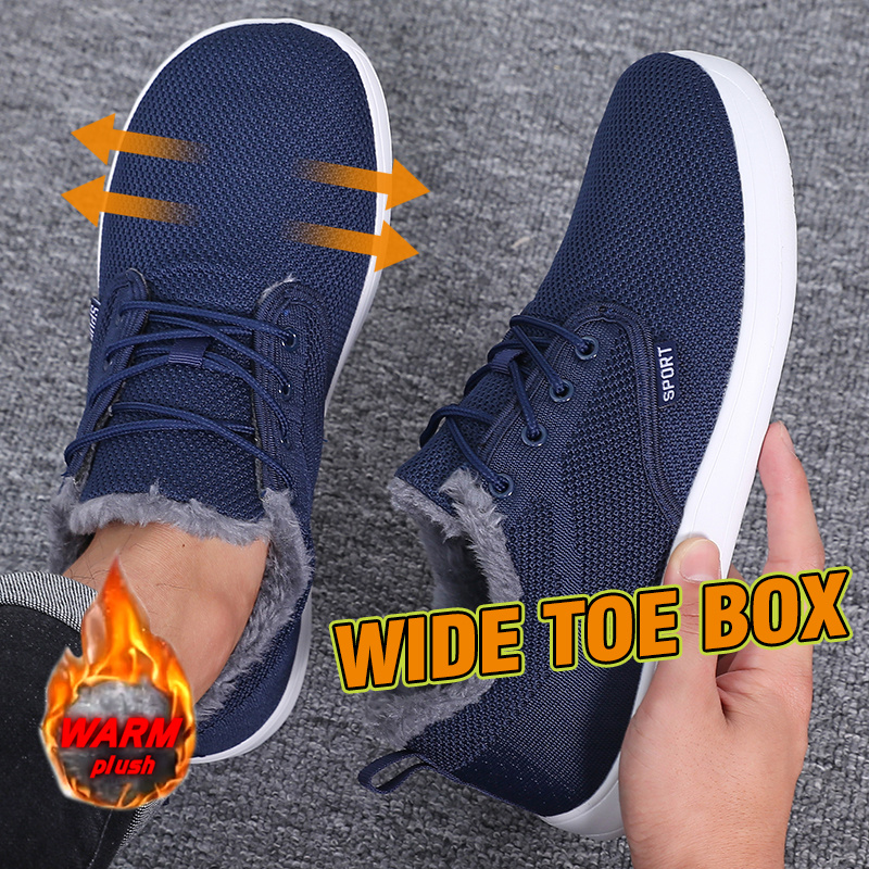 Men's Thickened Wide Toe Hiking Boots for Comfort and Warmth