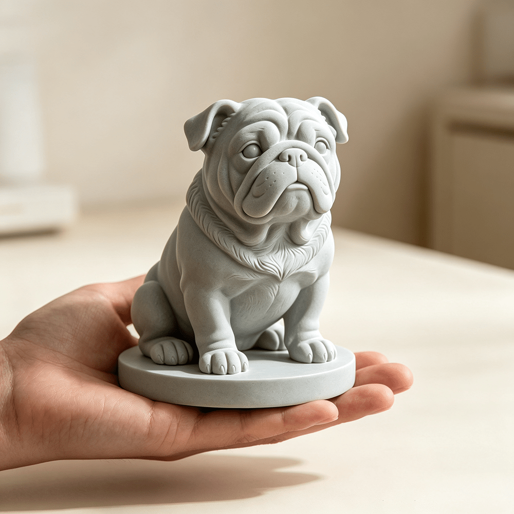 Custom 3D Pet Portrait Sculpture from Photo