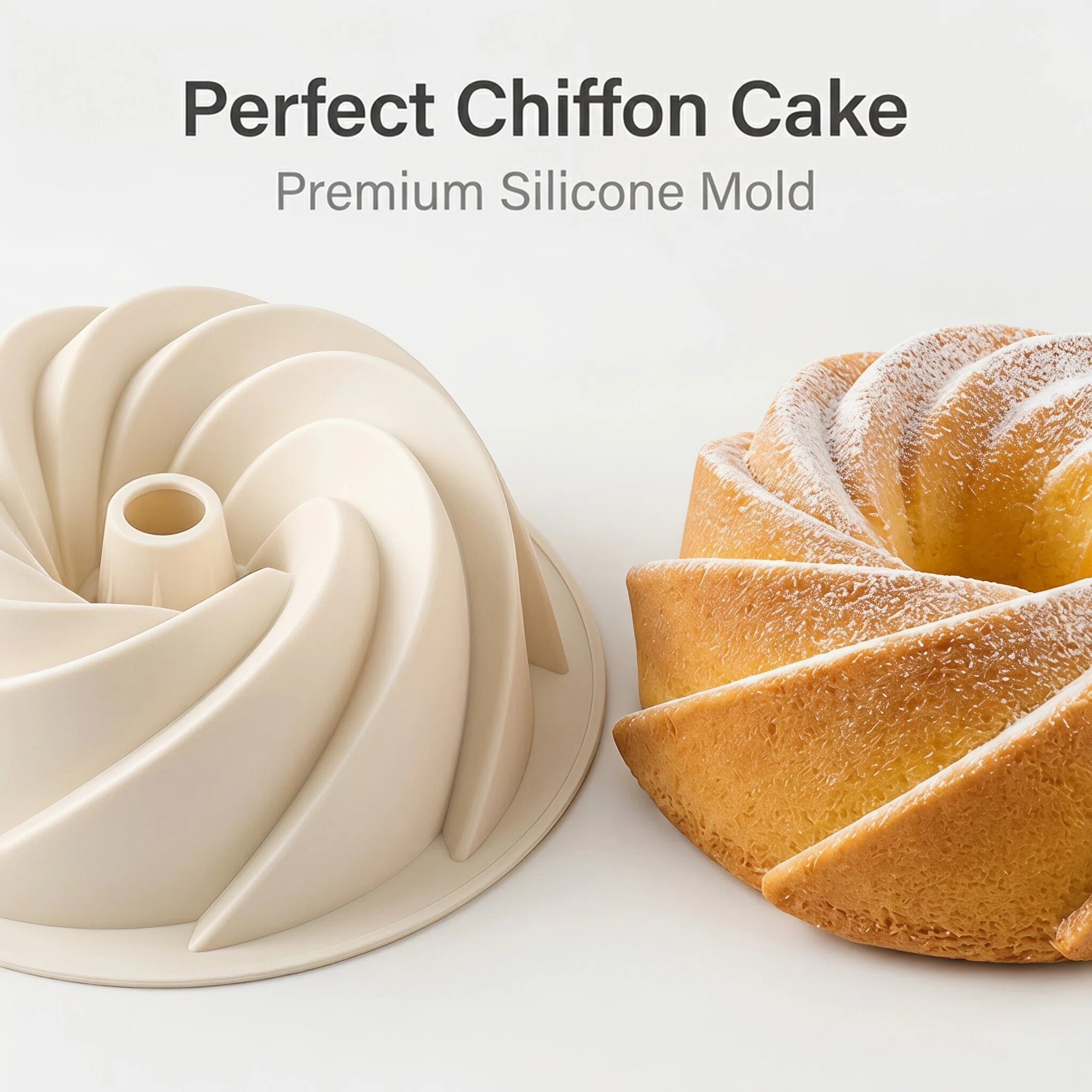 TEMU Food-grade Silicone Cake Baking Mold, Surface For Effortless Release, Soft Flexible Bakeware, Dishwasher & Oven Safe, Ideal For Homemade Cakes,