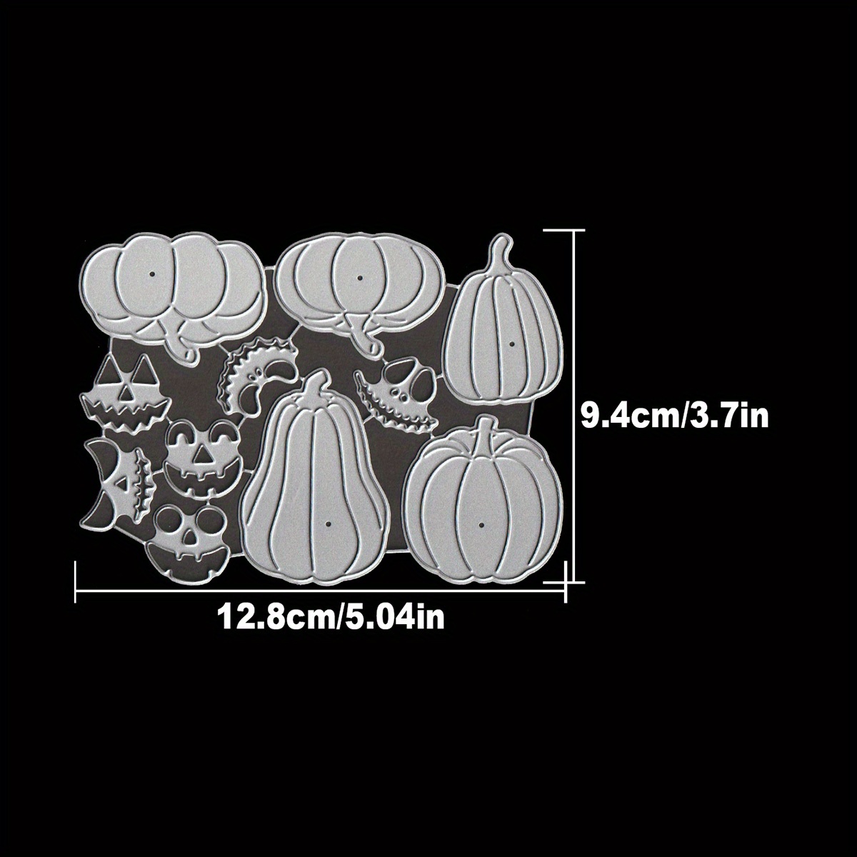 Image of Original Lovely Halloween Pumpkins Metal Cutting Dies Diy Decoration Paper Craft Mould Scrapbooking Album Greeting Cards Home Decoration Holiday Handle Hand Made Dies
