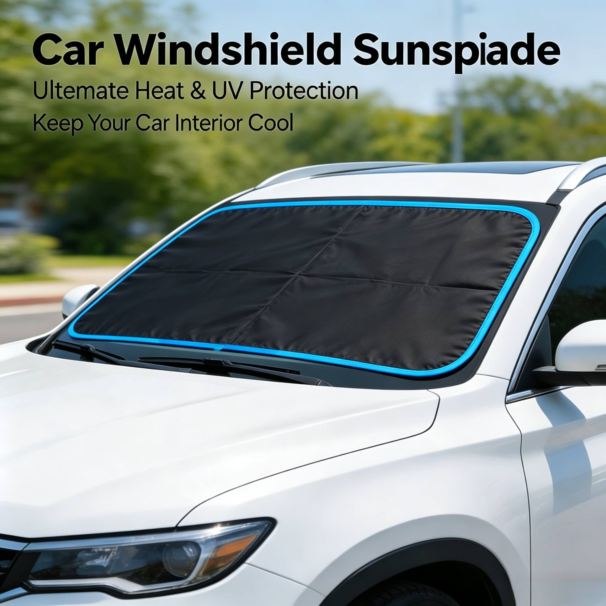 TEMU New Thickened Car Windshield Sunshade, Insulation And Light Blocking, Quickly Reduces Interior Temperature, Effectively Blocks Sunlight, Car
