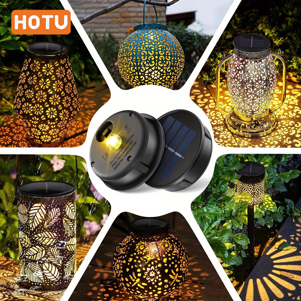   2 4pcs solar light replacement parts 8cm top 7cm   led solar panel light decorative pendant garden patio decoration replacement parts additions suitable for terrace lawn courtyard trail landscape backyard garden