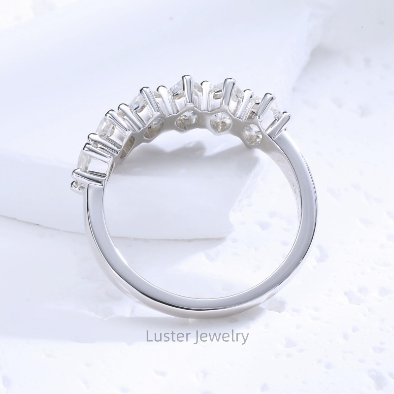 Men's Bling Moissanite Hip Hop Ring, Luxury Stylish Finger Ornament