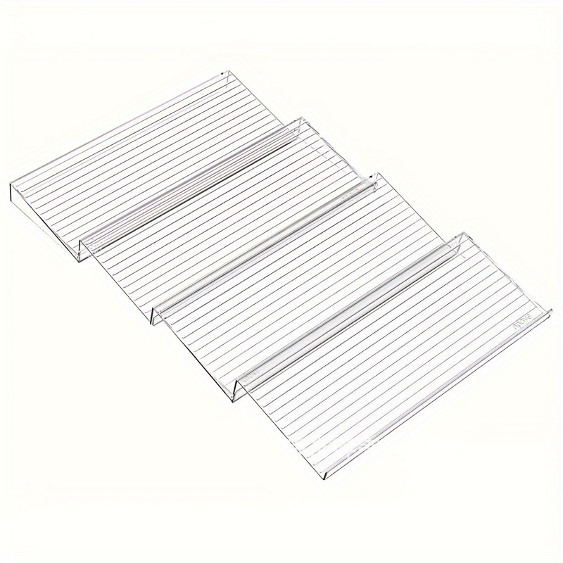 Image of 4pcs Expandable Seasoning Rack Storage Box- Transparent Acrylic Seasoning Can Storage Box With Adjustable Drawer Insertion Design, Energy- Kitchen Countertop And Cabinet Space, Spice Sorting Rack