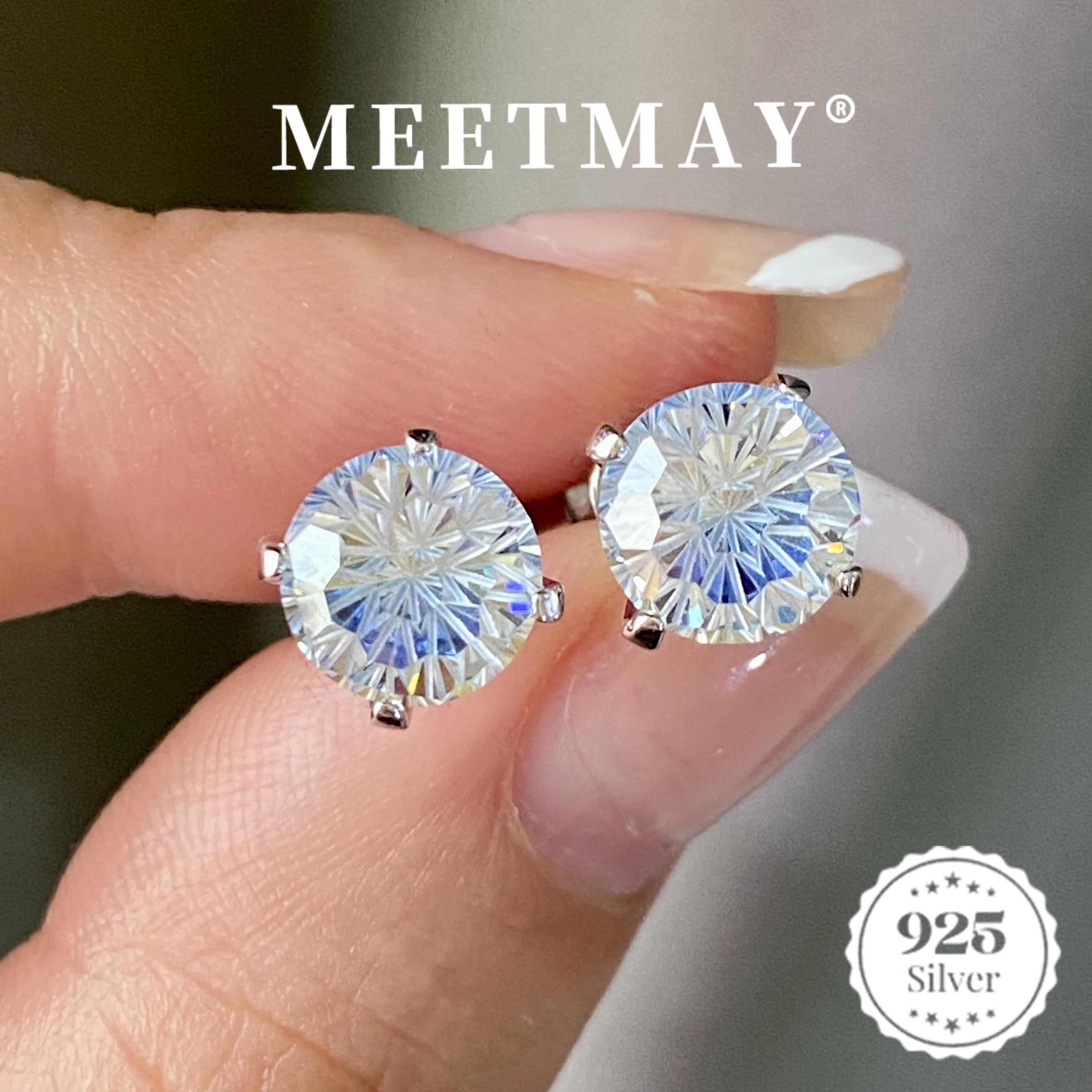 Women's Bridal S925 Silver Engagement Wedding Earrings