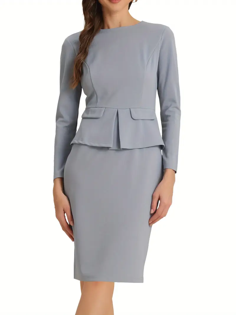a fitted pencil dress women featuring a round neckline - Temu a fitted pencil dress women featuring a round neckline - Temu