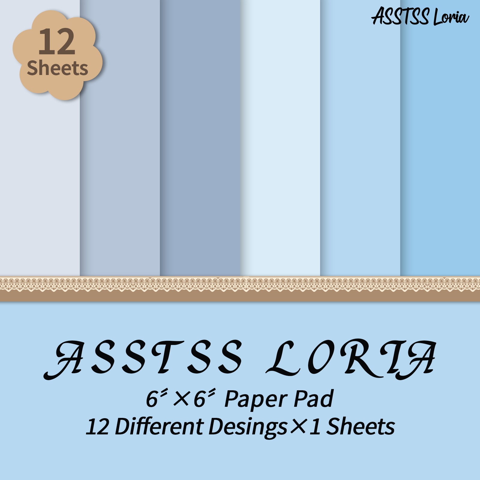 TEMU Lot de 12 feuilles de papier scrapbooking ASSTSS 6X6 pouces, papier de base de couleur unie Boho d'été, papier cartonné épais pour journaling,